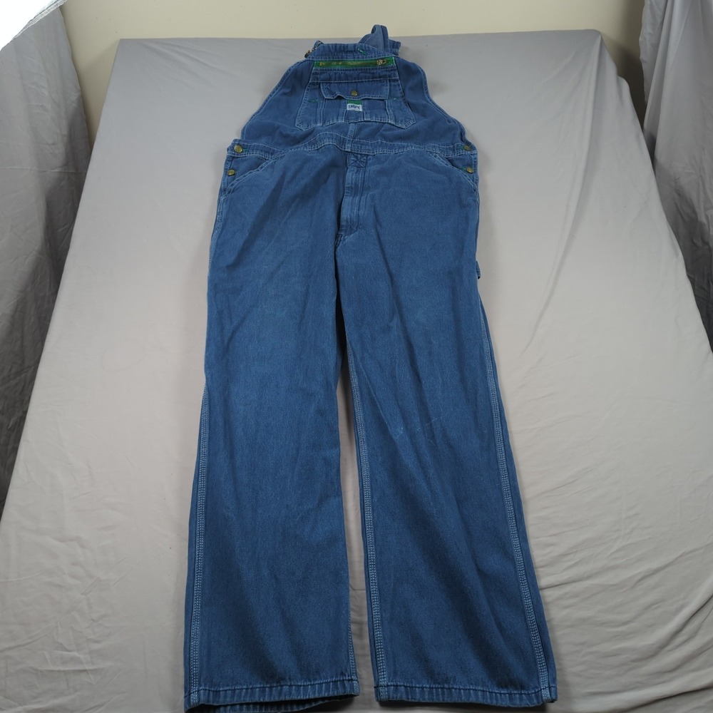 Liberty Overalls Mens 42x32‎ Blue Denim Utility Hamer Loop Carpenter Workwear